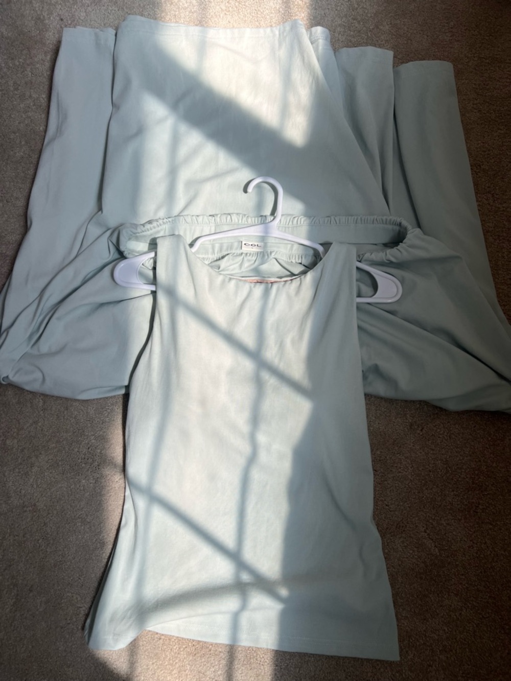 OGL Lightweight Ribbed Tank & Matching Skirt in Pale Mint - Picture 5 of 5